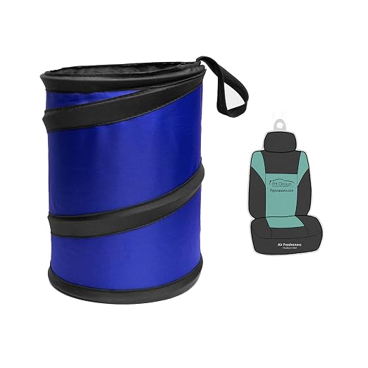 FH Group FH1120 Collapsible Trash Can (Blue) Small with Gift - Universal for Cars Trucks and SUVs