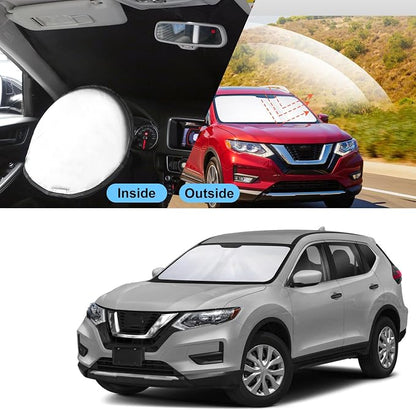 TINGLU Sun Shade for Nissan Rogue 2014-2020(NOT for Rogue Sport & 2021 Rogue 3rd Gen. T33) Accessories Windshield Sun Shade Window Shade UV Rays Protection Sun Visor Cover