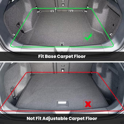 LASFIT Floor Mats & Cargo Mats for Volkswagen ID.4 2021-2026, All Weather TPE Custom Fit Floor Liners for VW ID.4 1st & 2nd Row Car Mats & Trunk Mats, Black