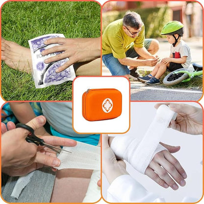 Small-Waterproof Car First-Aid Kit Emergency-Kit - Orange 273Piece Camping Equipment for Camping Hiking Home Travel YIDERBO