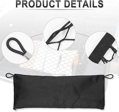 Amiss Envelope Style Truck Bed Cargo Net with Side Organizer, Fits for 2017-2025 Honda Ridgeline Accessories, Portable Storage and Highly Elastic Organizer with Hook, Car Exterior Accessories.