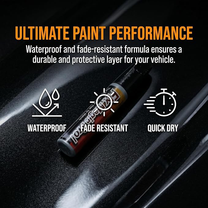 Universal Gloss Black Touch Up Paint for Cars, 2-in-1 Car Paint Pen & Car Scratch Repair Pen for Vehicle Scratches, Chips and Scuffs, Quick-Dry & Weather-Resistant Fix Kit - 2 Pack (12ml / 0.4 fl oz)