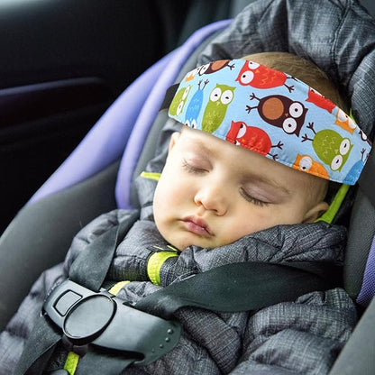 Luckyiren Head Support for Stroller Car Seat - Head Band Strap Headrest for Sleeping Traveling for Toddler Kids Children Child Baby Infant- Pink