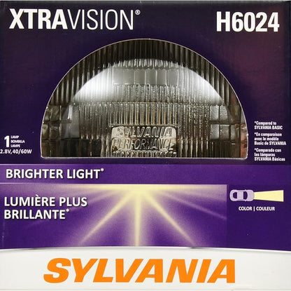 SYLVANIA - H6024 XtraVision (7 inch Round) Sealed Beam Headlight - Halogen Headlight Replacement PAR56 - Delivers More Down Road Visibility (Contains 1 Bulb)