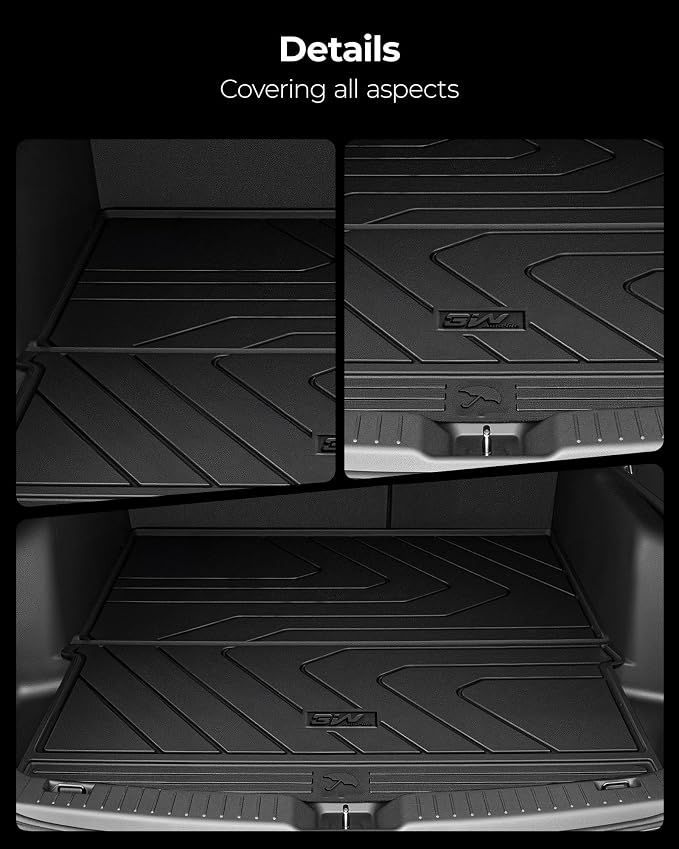 3W Cargo Liner Fit Mazda CX-50 2023-2026 (Not for Hybrid), Trunk Mat TPE All Weather Liners CX 50 Accessories All Season Guard Odorless Anti-Slip Black