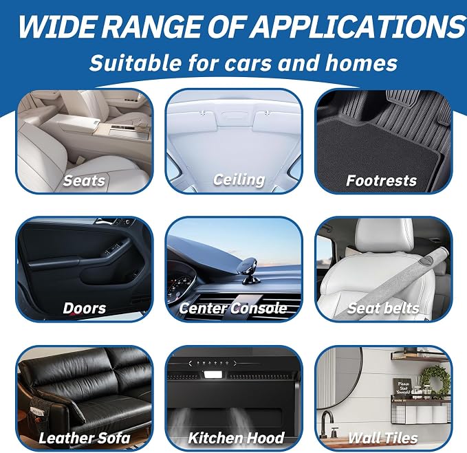 Car Headliner Cleaner, 256ML Multi-Functional Car Interior Roof Fabric Cleaner, Multi-Purpose Interior Stain Remover for Ceiling, Seats & Upholstery, No Rinse Required