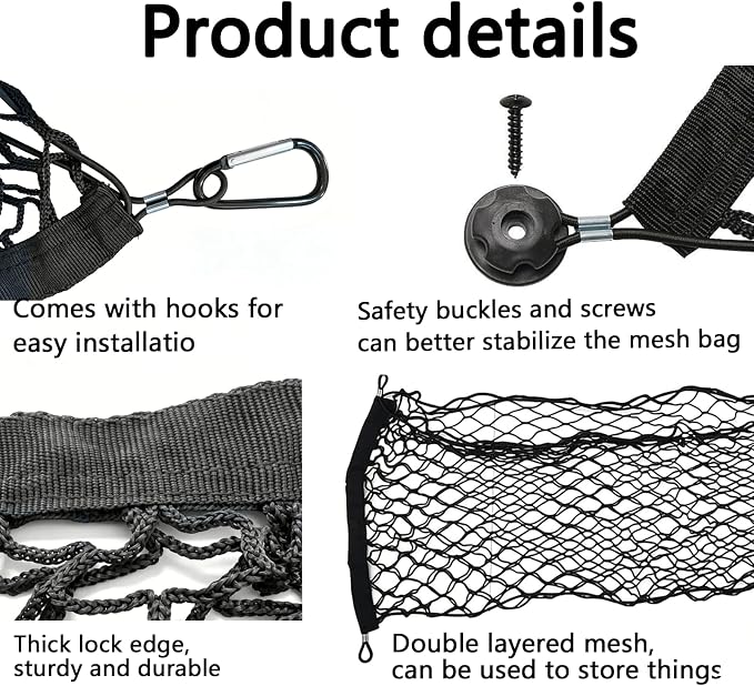 Truck Bed Cargo Net, Storage Elastic Mesh Net（35.4 * 15.7In）