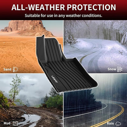 LASFIT Floor Mats for Mercedes Benz GLC 2023-2026 (Coupe Only for 2024-2026), GLC300 / GLC350e / GLC43 AMG/GLC 63 AMG S E, All Weather TPE Floor Liners Custom Fit GLC Car Mats 1st & 2nd Row Set