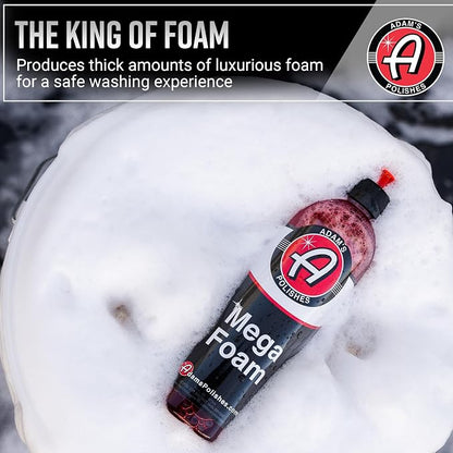 Adam’s Mega Foam Car Wash Soap (Gallon) – pH Neutral, Ultra Concentrated for Foam Cannon, Foaming Spray Gun, or Bucket – Safe for Wax, Sealants & Ceramic Coating – High Suds Car Cleaner (Pack of 2)