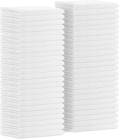 Avalon Towels Microfiber Cleaning Cloths (Value Pack of 48) - Size 16 x 16 Inches, Highly Absorbent Cleaning Rags, Lint Free, Reusable and Washable, Microfiber Towels for Cars