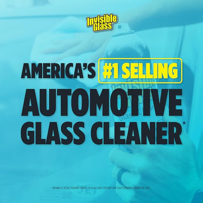 Invisible Glass 99011 Premium Aerosol Glass Cleaner Spray Kit Includes 3 Premium Aerosol Glass Cleaner Spray, 3 Waffle Weave Microfiber Towels for Streak-Free Auto Glass Windows, Windshields & Mirrors