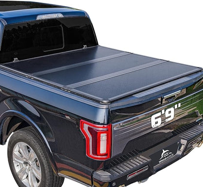 Hard Folding Truck Bed Tonneau Cover Compatiable with Ford Super Duty 6.8 FT Standard Box, 1999-2026 F250 F350 F-250 F-350, Tri Fold Style