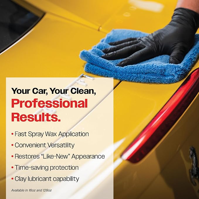 Malco Showroom Shine Spray Car Wax and Instant Detailer - Best Car Wax Spray for Professional Finish/Easy to Use Instant Detailer/Cleans and Waxes Painted Surfaces, Metal and Glass (110401)