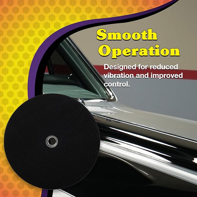 Wizards Buff Pad Back Plate - Soft and Flexible Back Plate for Auto Detailing Supplies - Compatible with Most Wool and Foam Pads - Helps Eliminate Hot Spots and Burns - ‎7 inch