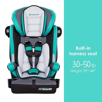 Baby Trend Hybrid SI 3-in-1 Combination Booster Seat, Hoboken Teal – Side-Impact Protection, 3-Stage Growth Design, Adjustable Headrest, Cushioned Comfort