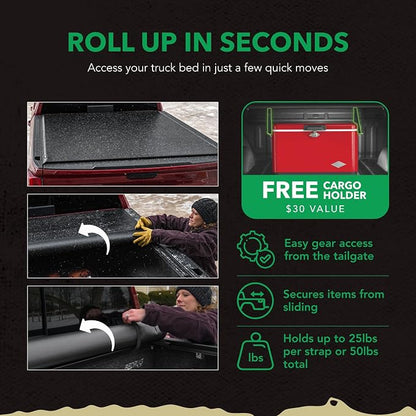 Gator Soft Roll-Up Truck Bed Tonneau Cover w/ Gear Straps | 137913 | Fits 2017 - 2026 Ford F-250/350/450 Super Duty 6' 10" Bed (79.2")