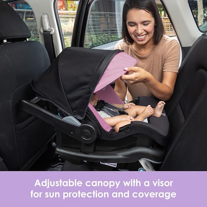 Baby Trend EZ-Lift™ PRO Infant Car Seat, Dash Rose – Lightweight Premium Carry, Plush Infant Cushioning, Adjustable Harness Support