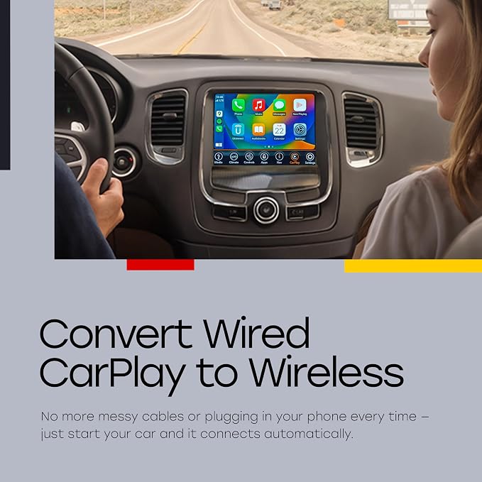 Wireless CarPlay & Android Auto Adapter, 2026 Upgraded Chipset, 2-in-1 Plug & Play Dongle, Wired to Wireless Converter, USB-A/USB-C, Auto Connect, iPhone iOS 10+ Android 11+, Cars 2016+