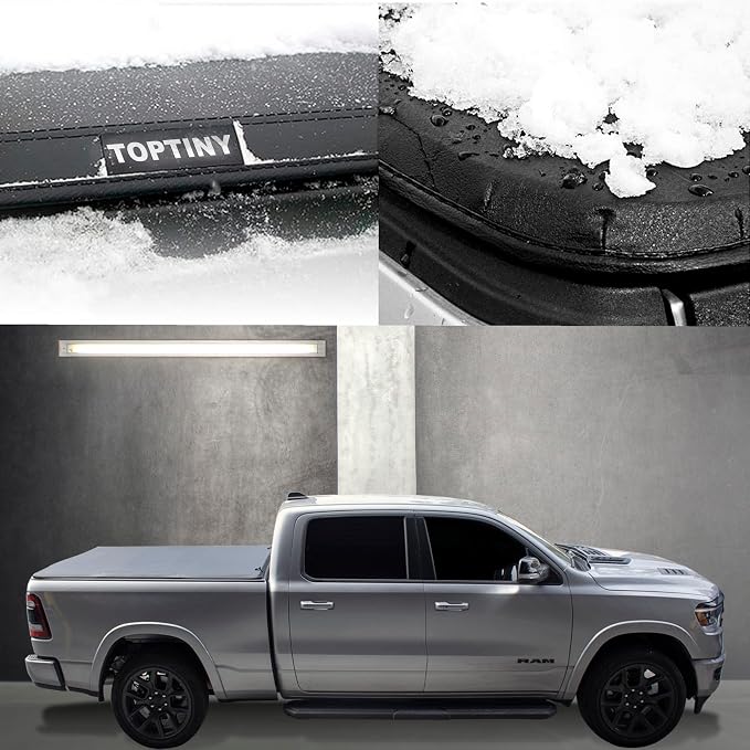 Toptiny Soft Folding Truck Bed Tonneau Cover |TSTF013|Fits 2004-2014 Ford F-150 5.5' Bed (66")