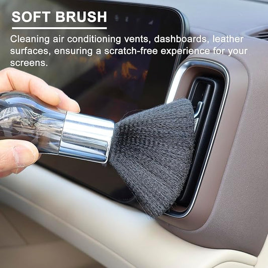 Microfiber Duster Brush with Soft Fibers, Dust Brushes, Efficient Dust Removal, Cleaning Tool Perfect for Car Interior, Keyboards, Artwork, Craft