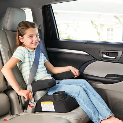Safety 1st Comfort Ride Lite Booster Car Seat, 2-Pack, Lightweight Backless Booster Seat, Machine Washable, Dishwasher Safe Cup Holders, USA-Made, Fits Kids 40-100 lbs, 43.4-57", Black