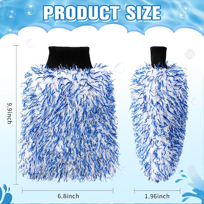 LemonRoad 30 Pcs Microfiber Car Wash Mitts Scratch Free Wash Mitts for Car Cyclone Microfiber Absorbent Detailing Washing Gloves Sponge Glove Cleaner for Wheel Trucks Home Cleaning Supplies