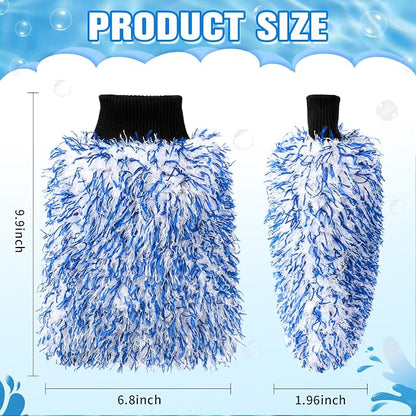 LemonRoad 30 Pcs Microfiber Car Wash Mitts Scratch Free Wash Mitts for Car Cyclone Microfiber Absorbent Detailing Washing Gloves Sponge Glove Cleaner for Wheel Trucks Home Cleaning Supplies