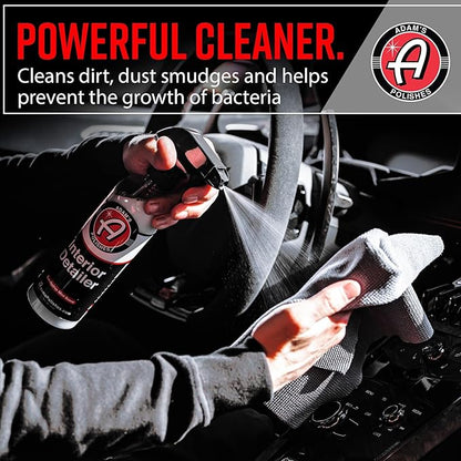 Adam's Polishes Interior Detailer 16 fl. oz - Total Car Cleaner, Protectant & Dressing | All Purpose Leather Conditioner | Vinyl, Dashboard, Screen, Seat Cleaner & More - Pack of 2
