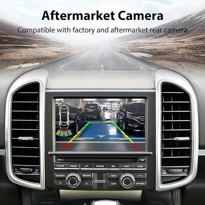 Wireless CarPlay Android Auto Adapter Decoder Retrofit Kit Fits Porsche PCM3.1 System 2010-2016 Cayenne/Panamera/Macan/Cayman/718/911, Supports Voice Control/Mirror Link/Camera/USB Drive/Navi