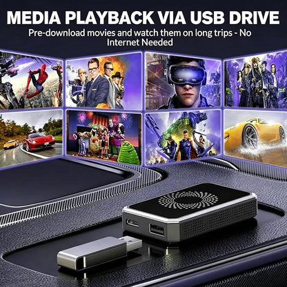 3-in-1 Wireless CarPlay & Android Auto Adapter Magic Video Box Stream Netflix YouTube TikTok with USB Drive Plug Play for Wired CarPlay Android Auto Cars