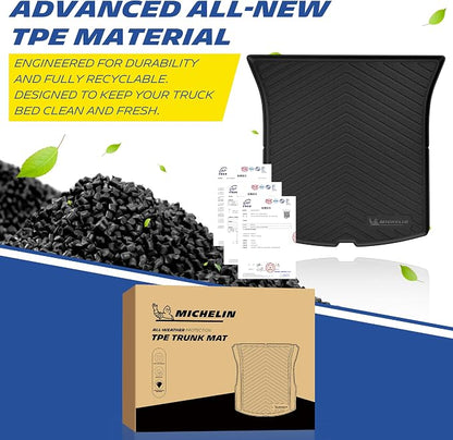 Michelin Vehicle Mat, All-Weather TPE Custom Fit Liner for Tesla Model Y 5 Seat Trunk Mat 2025-2027 (1 Piece), Premier