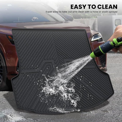 LASFIT Trunk Mat for Lexus RX/RX350/RX350h/RX500h 2025 2024 2023 2026, All Weather TPE RX 350 Cargo Mats Custom Fit for Lexus RX350 Cargo Liner Front & Rear Trunk Liner, Black, Easy to Clean