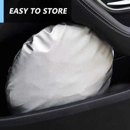 Windshield Sun Shade for Cadillac SRX 2010-2025 & Lincoln MKC 2015-2019 / MKX 2007-2018, Front Windshield Sunshade with Full Coverage Reflective Polyester Material Blocks Heat & Sunlight