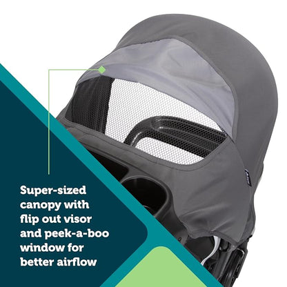 Safety 1st Smooth Ride Travel System Stroller and OnBoard FLX Infant Car Seat, Newborn to Toddler Baby Combo, Easy-Install, Large Canopy, Ample Storage, Foldable, Rear-Facing 4-30 lbs, Black Cherry