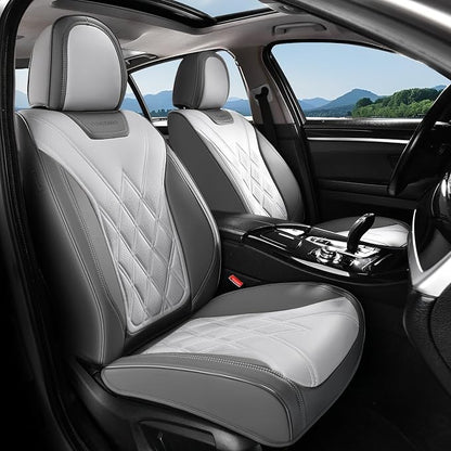 Coverado Car Seat Covers, Front Covers for Cars, Car Seat Cover Front Seats, Car Seat Protector Waterproof, Leather Car Seat Cushion, Universal Interior Covers Seat Protectors for Most Cars