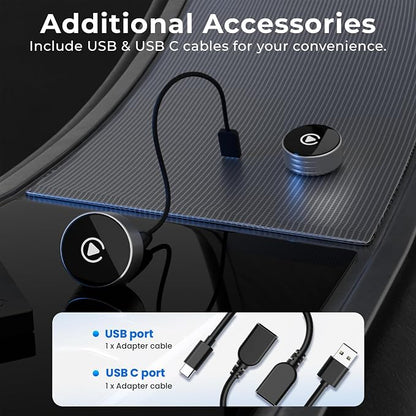 Wireless CarPlay Adapter 2025 Upgrade Wired CarPlay to Wireless, Mini USB Design for Cars with Built-in Wired Apple CarPlay Plug and Play Easy Use Fast Stable Connection Car Play for iPhone