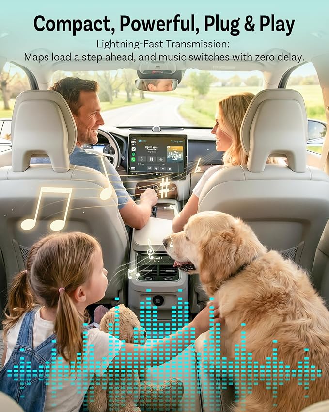 OTTOCAST Mini Nova 2026 Wireless CarPlay & Android Auto Adapter, Ultra-Compact 2-in-1 Dongle, 5-Second Auto-Connect, iOS 10+ & Android 11+