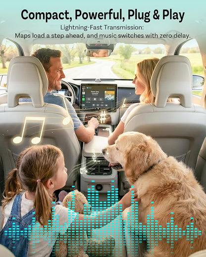 OTTOCAST Mini Nova 2026 Wireless CarPlay & Android Auto Adapter, Ultra-Compact 2-in-1 Dongle, 5-Second Auto-Connect, iOS 10+ & Android 11+