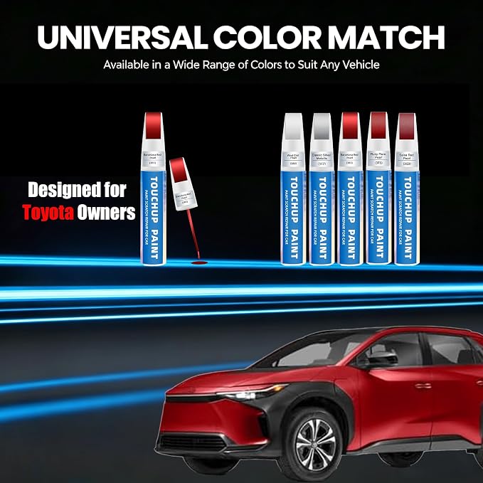 Barcelona Red Pearl(3R3) Touch Up Paint for Toyota 2-in-1 Car Scratch Repair Pen for Rock Chips, Door Scratches & Paint Nicks Exact Color Match Quick Dry DIY Fix for RAV4 Camry Corolla