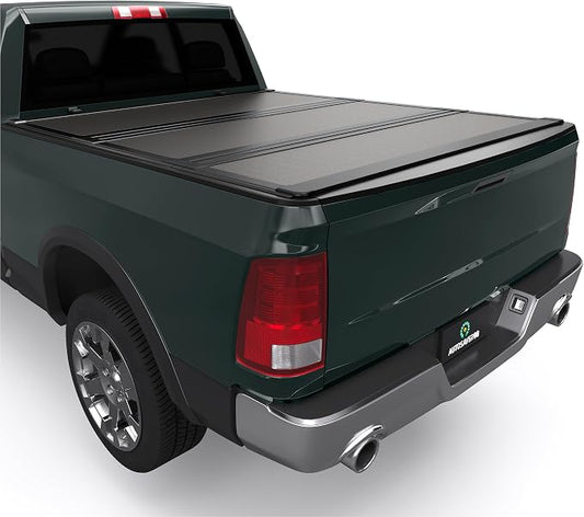 AUTOSAVER88 Low-Profile Hard Tri Fold Truck Bed Tonneau Cover Fit for Ram 1500 New Body Style 2019-2026 with 5.7ft Bed Without Rambox