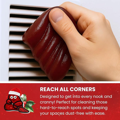 Slime Buddies Car Cleaning Gel Putty - Christmas Spice Scented Interior Detailing Tool for Cup Holders, Air Vents & Keyboard - Reusable Auto Detailing Accessories - Dust Remover Goop