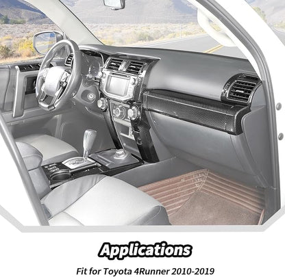 JeCar 27pcs Full Set Carbon Fiber Interior Trim Kit for 2010-2019 Toyota 4Runner Interior Accessories