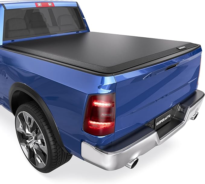 KUIPERAUTO Roll-Up Soft Vinyl Truck Bed Tonneau Cover Fleetside Compatible with 2019 2020 2021 2022 2023 2024 2025 2026 Ram 1500 New Body No RamBox On Top (6.4/6.5 FT Feed Bed)