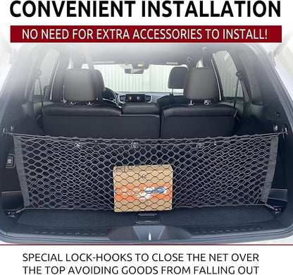 Envelope Style Automotive Elastic Trunk Mesh Cargo Net for Honda Passport EX L Elite 2019-2022- Premium Trunk Organizers and Storage - Luggage Net for SUV - Best Car Organizer Honda Passport