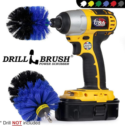 Drill Powered Scrubbing Brush Heads - Professional Boat Detailing Accessories - Aquatic Cleaning Supplies - Tank Scrubbing Brush - Boat Hull Cleaning Tools - Barnacle Busting Brush - Detailing Set