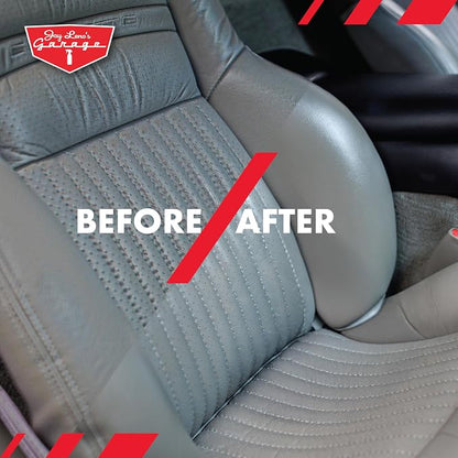 Jay Leno's Garage Car Leather Conditioner and Auto Leather Care - Professional Leather Conditioner for Car Seats, Nourishes Protects & Restores, Lanolin & Beeswax Formula, Non-Greasy Finish (16 oz)