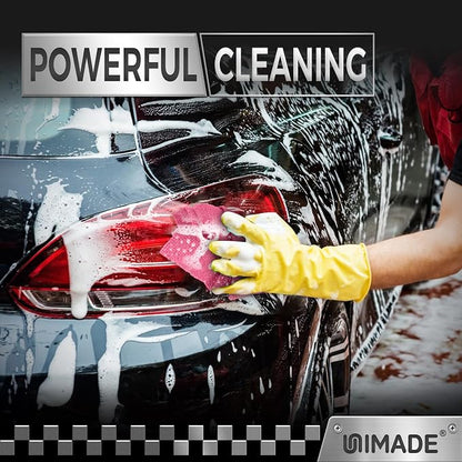 UNIMADE Microfiber Cleaning Cloth, 400PK Commercial Grade Work Rags Microfiber Towels for Cars Cleaning Rags Bulk Detailing Cloth for Automotive Bar Mechanic Restaurant Garage, 11.5"x11.5", Multicolor