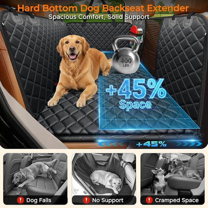 URPOWER Dog Car Seat Cover for Pets 100% Waterproof Seat Cover Hammock 600D Heavy Duty Scratch Proof Nonslip Durable Soft Back Seat Covers for Full Size Trucks