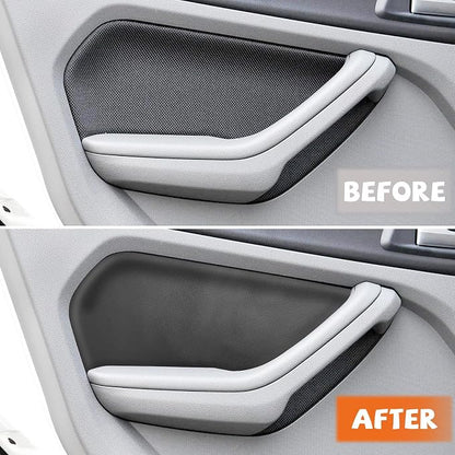 RUIANTE 4pcs Door Panel Cover Trim Replacement Compatible for Focus 2009-2014 Car Interior Accessories (Black)