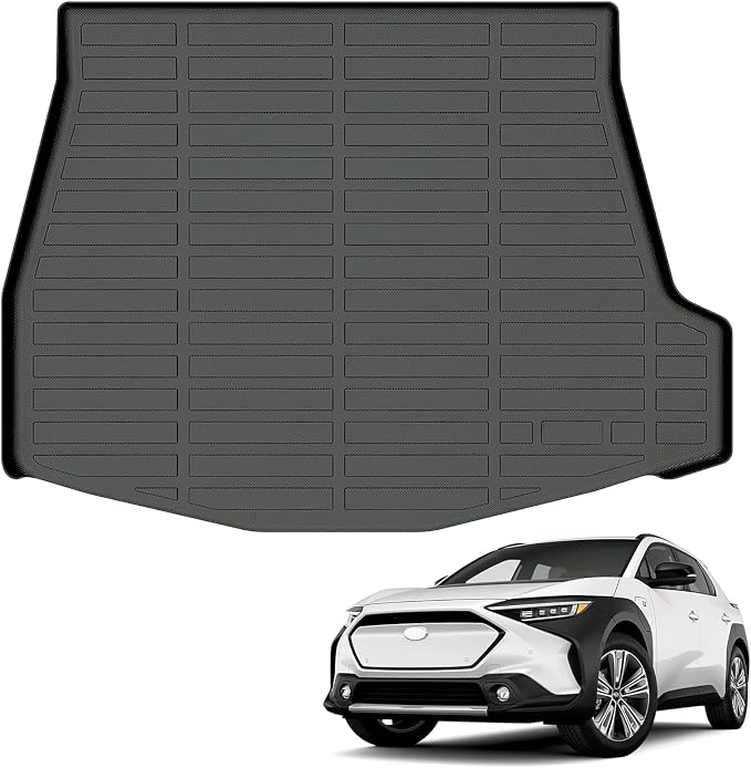 All Weather Cargo Mat Fit for Toyota BZ(bZ4X)(Not Woodland) 2026-2023 & Subaru Solterra 2026-2023 TPE Rubber Cargo Liner Solterra Accessories All Season Guard Odorless Anti-Slip Black